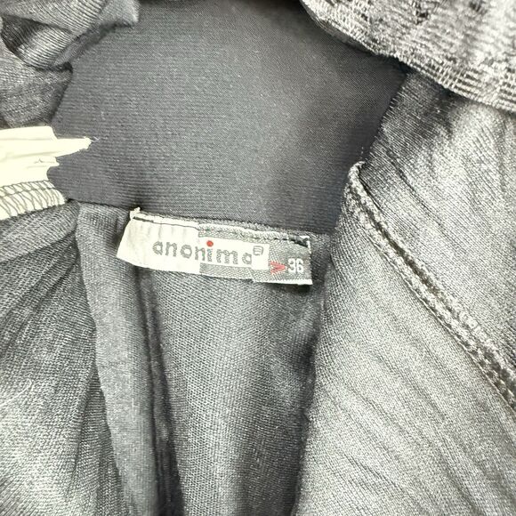 Anonima Black Layered Boho Lace Trim Skirt Size 36 Romantic Gothic Style - Picture 12 of 16